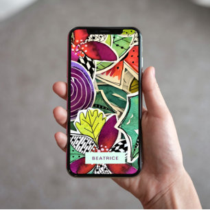 Tropical Flowers Lämnar Girly all-over print