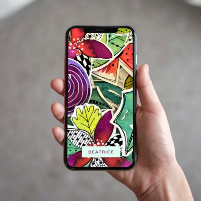Tropical Flowers Lämnar Girly all-over print (Skapare uppladdad)