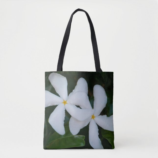 Tropical Flowers Tote Bag Tygkasse (Framsida)