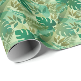 Tropical Foliage Airy Green Leaves Presentpapper