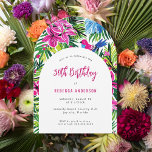 Tropical Foliage Hawaii Luau 30års födelsedag Part Inbjudningar<br><div class="desc">Fira i paradiset med vår tropiska Foliage Painting Hawaii Luau 30års födelsedag-partiets inbjudningsmall. Designad i en elegant bågform har den här inbjudan ett dynamiskt vattenfärgstropiskt löv från stil, som fångar hawaiis lush skönhet. Perfekt för tropisk födelsedag, födelsedagsfirande eller födelsedagsfest av strand, kombinerar djärv grey med modern typografi för ett festligt...</div>