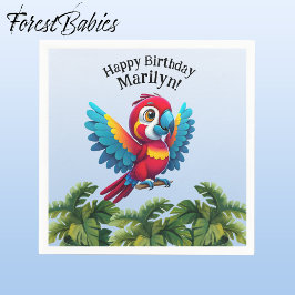 Tropical Forest Jungle Macaw Safari Parrot Bird Pappersservett