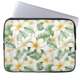 Tropical Frangipani Flowers Laptop Fodral