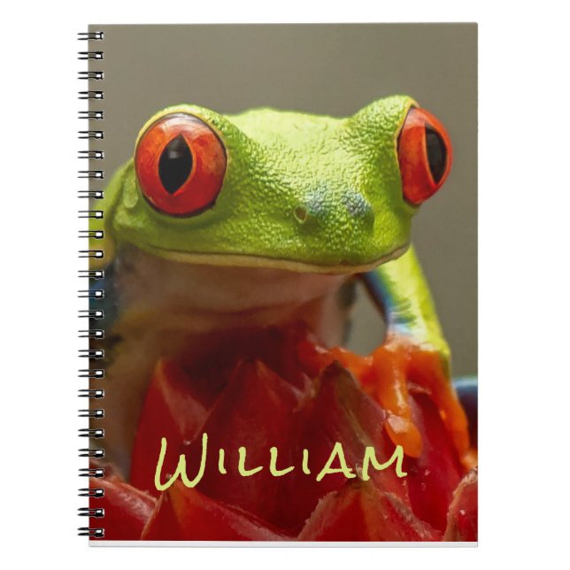 Tropical Frog Photo Personlig Anteckningsbok (Framsidan)