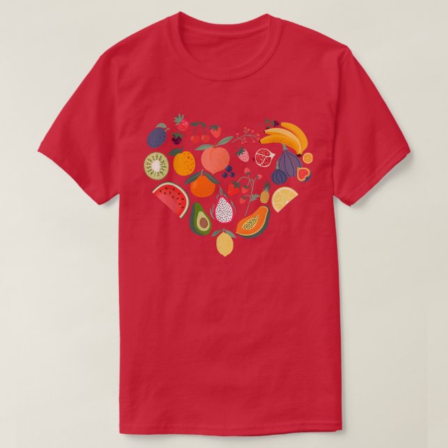 Tropical Fruit Älskare Vegan Vegetarian Health 141 T Shirt (Design framsida)