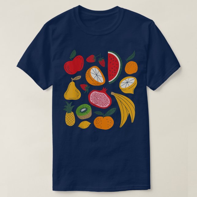Tropical Fruit Älskare Vegan Vegetarian Health 141 T Shirt (Design framsida)