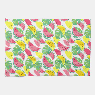 "Tropical Fruit and Monstera Kitchen Towel, Kökshandduk