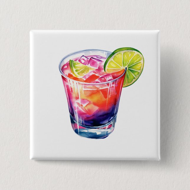 Tropical Fruit Cocktail Knapp (Framsida)