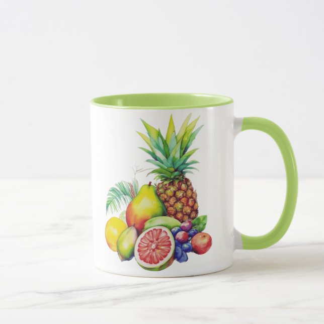 Tropical Fruit Collage Mugg (Höger)