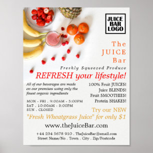 Tropical Fruit, Juice Pub Advertising Poster