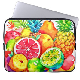 Tropical Fruit Tecknad Art Laptop Fodral