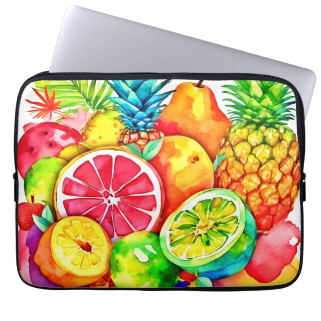 Tropical Fruit Tecknad Art Laptop Fodral (Framsidan)