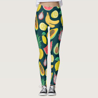 Tropical Fruit Vintage Mönster Bliss Leggings