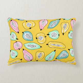 Tropical fruits print pattern illustration prydnadskudde