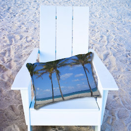 Tropical Ft Lauderdale Florida Beach Handflatan Tr Prydnadskudde