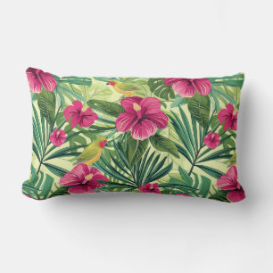 Tropical Garden Blommigt Greenery Lumbarkudde