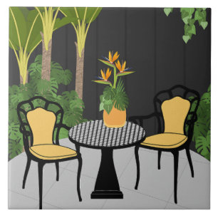 Tropical Garden Courtyard Kakelplatta