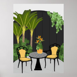 Tropical Garden Courtyard Poster