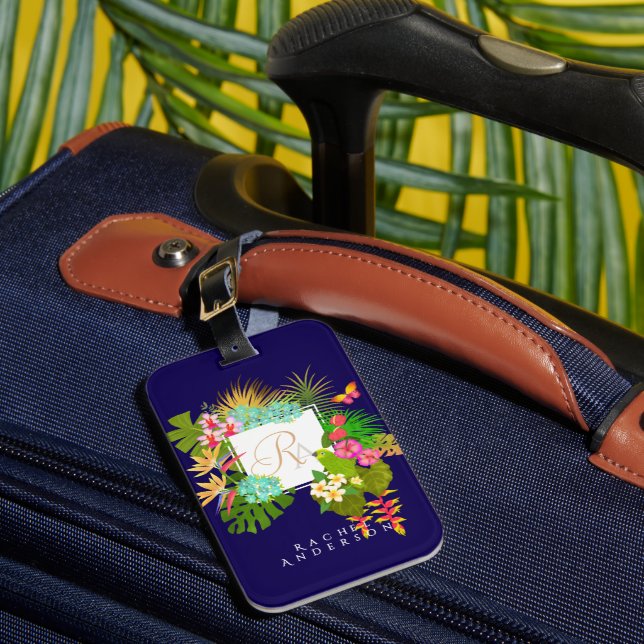 Tropical Garden Monogram Bagagebricka (Framsida Insitu 1)