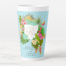 Tropical Garden Monogram Blue