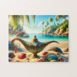 Tropical Genie Lamp by the Sea Pussel