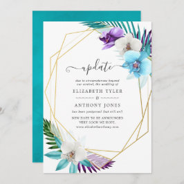 Tropical Geometric Bröllop Update Inbjudningar