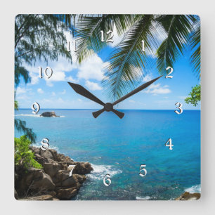 Tropical Getaway, scenfotografi, Fyrkantig Klocka