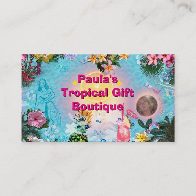 Tropical Gift Boutique Visitkort (Framsida)