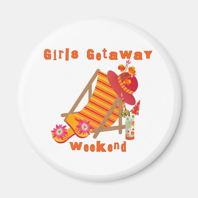 Tropical Girls Getaway Helg Magnet (Framsidan)