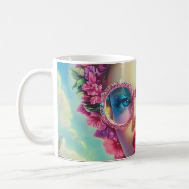 Tropical Glamor Queen Kaffemugg (Vänster)