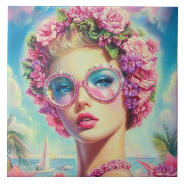 Tropical Glamor Queen Kakelplatta (Framsidan)