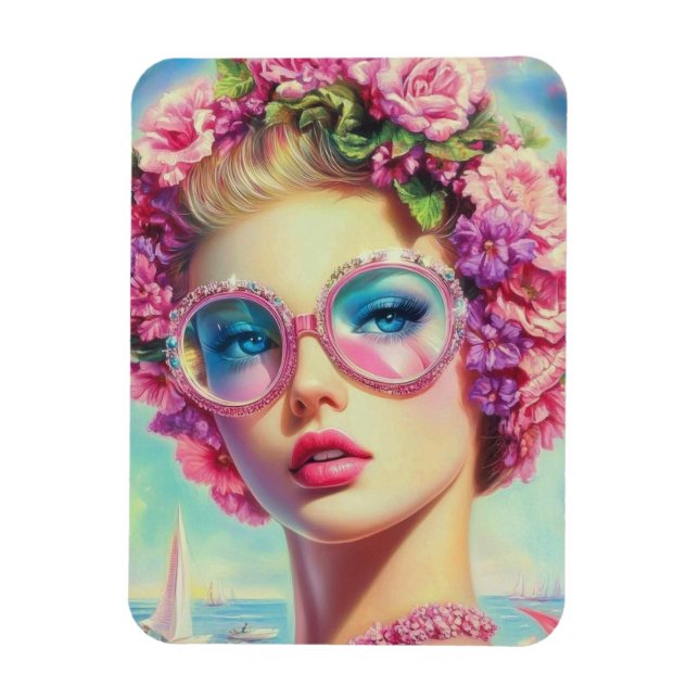 Tropical Glamor Queen Magnet (Vertikal)