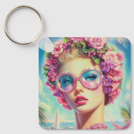 Tropical Glamor Queen Nyckelring