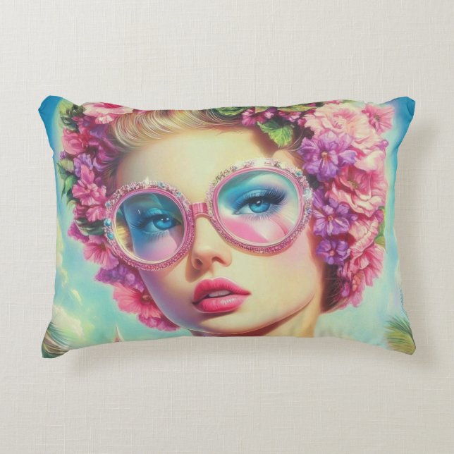 Tropical Glamor Queen Prydnadskudde (Framsidan)