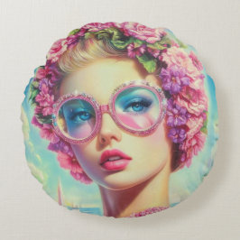 Tropical Glamor Queen Rund Kudde