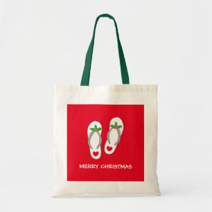 Tropical God Jul strand flip flops shoppingväska Tygkasse
