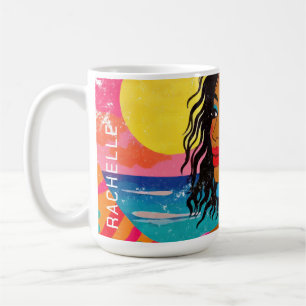 Tropical Goddess - Vibrant Pop Art Kaffemugg