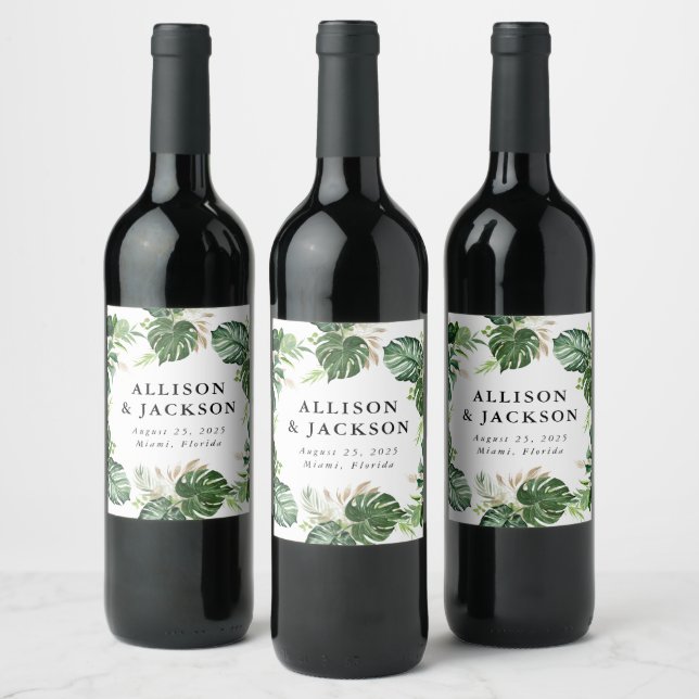 Tropical Gold | Personlig Vinflaska Etikett (Flaskor)