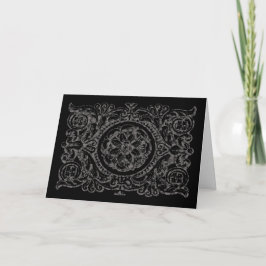 Tropical Gothic Black Snöre för födelsedagen Kort