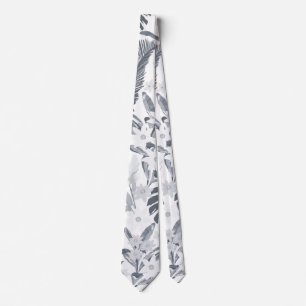 Tropical Grått Blommigt Greenery Slips