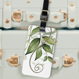 Tropical Greenery Bagagebricka