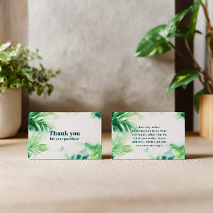 Tropical Greenery botanical Tack Tilläggskort