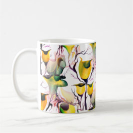 Tropical Greenery Fairyland Watercolor Plants Kaffemugg