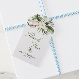 Tropical Greenery Favor Tag Presentetikett