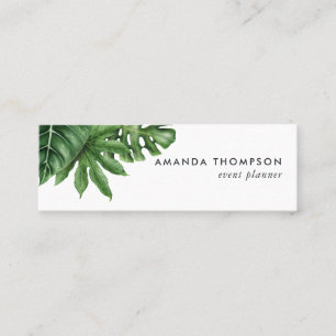 Tropical Greenery Foliage Mini Visitkort