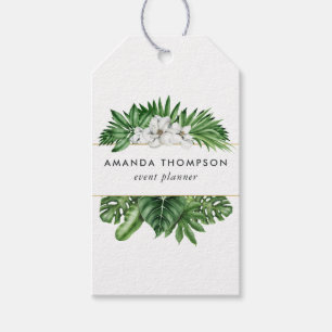 Tropical Greenery Foliage Presentetikett