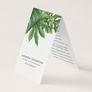 Tropical Greenery Foliage Visitkort