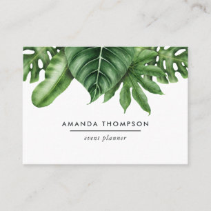Tropical Greenery Foliage Visitkort