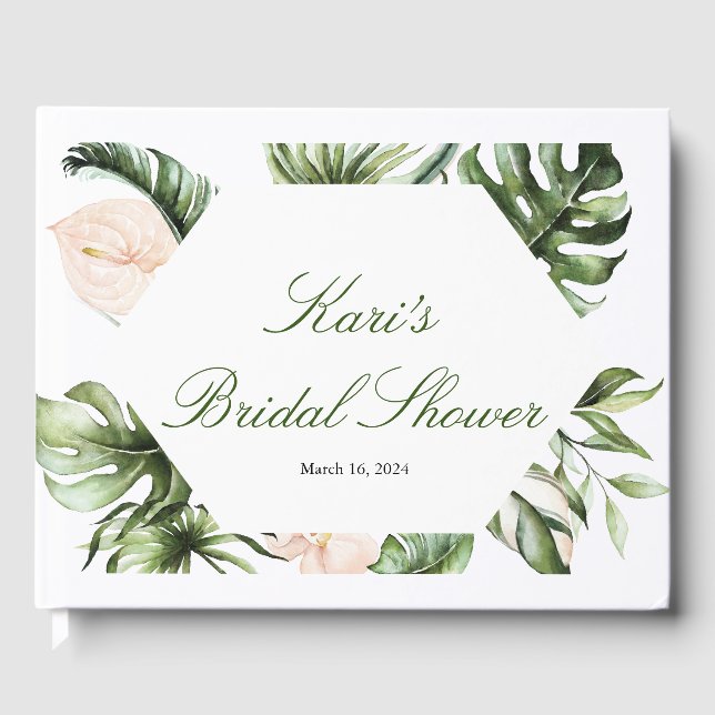 Tropical Greenery Guest Bok (Framsida)