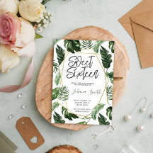 Tropical Greenery Sweet sixteen Birthday